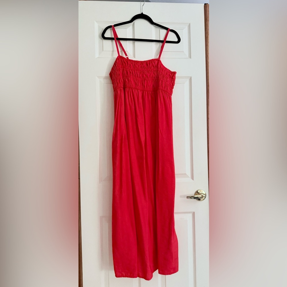 a new day Vibrant Red Gathered Maxi Dress